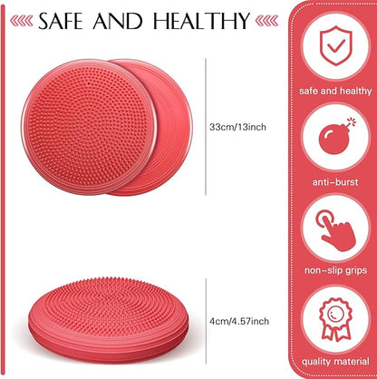 Libima 8 Pcs Wiggle Seat Inflated Wobble Cushion Sensory Seat Flexible Balance Board Balance Disc for Men Women Physical Exercise Improving Posture Home Office