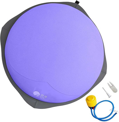 workout equipment for home，boso balancing ball，half ball balance trainer，core training equipment，31.5 inch Yoga Exercise Ball for Home Gym Core Training Anti-Skid Surface (Purple Heart-31.5'')