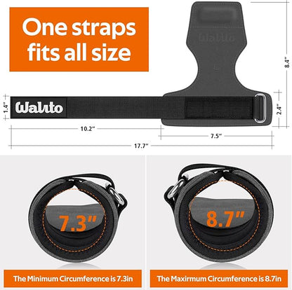 Weight Lifting Wrist Strap，Double Layer Leather Wrist Wraps with Neoprene Padding for Weightlifting & Deadlifts – Adjustable Gym Straps for Men & Women