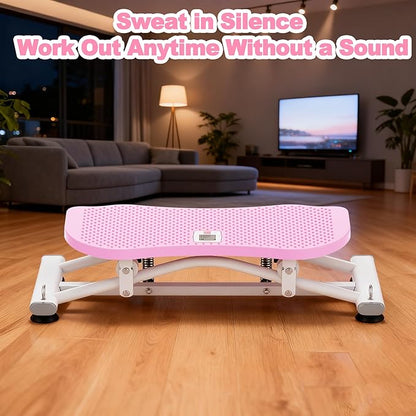 KINMAC Indoor Ski Simulator with Resistance Bands - Balance Board Home Gym Sliding Machine for Full-Body Cardio, Non-Slip Base, Core & Leg Workout Trainer