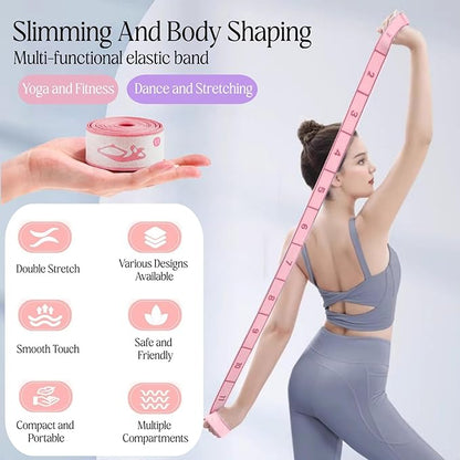 Multi-Loop Stretch Band - Yoga, Pilates, Ballet, and Physical Therapy Stretching Strap for Flexibility, Leg Stretching, and Exercise - Durable Stretching Equipment for Dance and Fitness