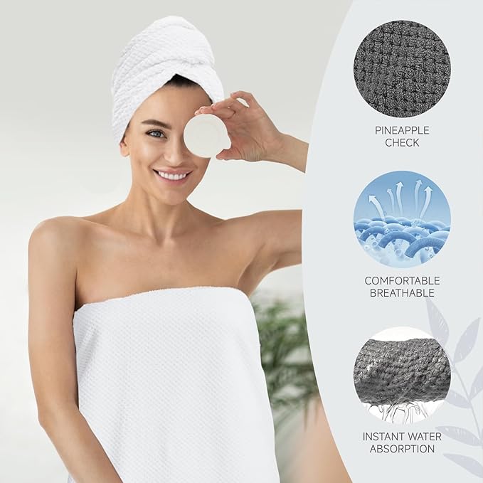 35X70 Inches Extra Large Bath Towels Sets of 4 for Bathroom Super Soft Quick Dry Bath Towels Hand Towels Washcloth Towels Microfiber Shower Towels for Women Daily Use (Khaki, 4 Piece)