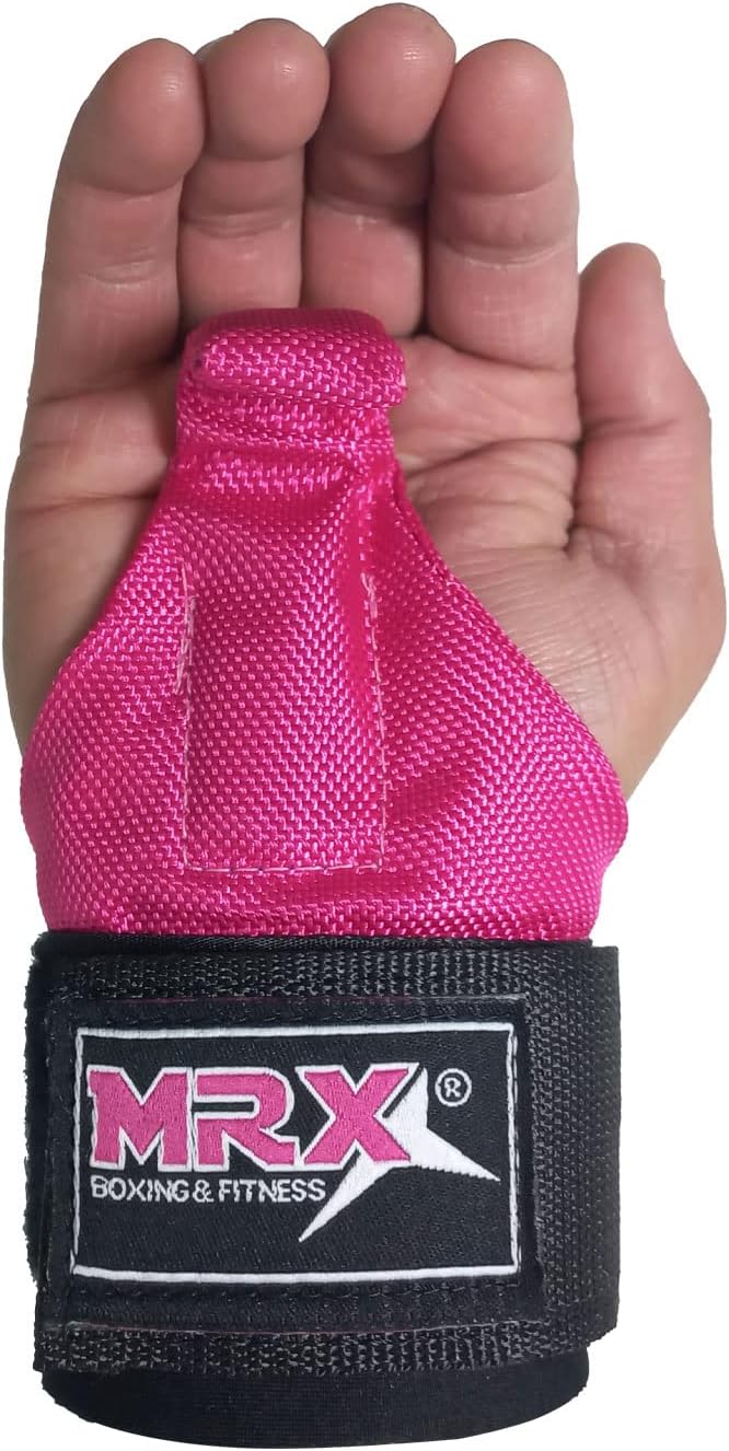 MRX Power Weight Lifting Straps Wrist Support Heavyduty Gym Training Bandage Cordura Hook Deadlifting Wraps