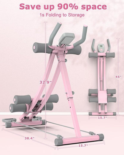 GIKPAL Ab Machine, Adjustable Trainer for Home Gym, Ab Crunch Exercise Equipment for Beginner