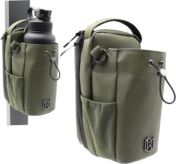 Magnetic Bottle Bag Sling Bag for Men and Women | Gym Bag for Gym, Travel, Work, and Sports | Keep Your Items off the Dirty Gym Floor With Magnetic Attachment (Green)