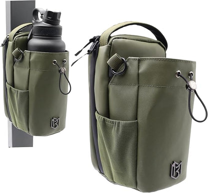 Magnetic Bottle Bag Sling Bag for Men and Women | Gym Bag for Gym, Travel, Work, and Sports | Keep Your Items off the Dirty Gym Floor With Magnetic Attachment (Green)