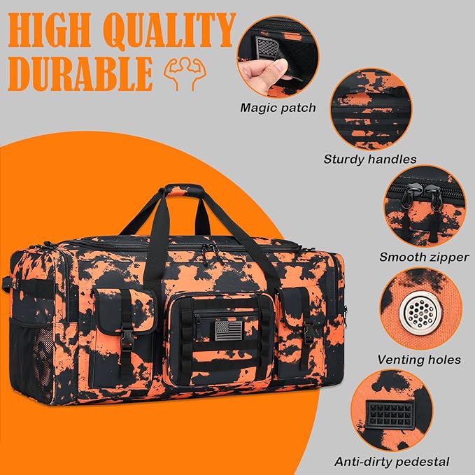 135L 37" Extra Large Duffle Bag for Men, Heavy Duty Sports Gym Equipment Travel Duffle Bag