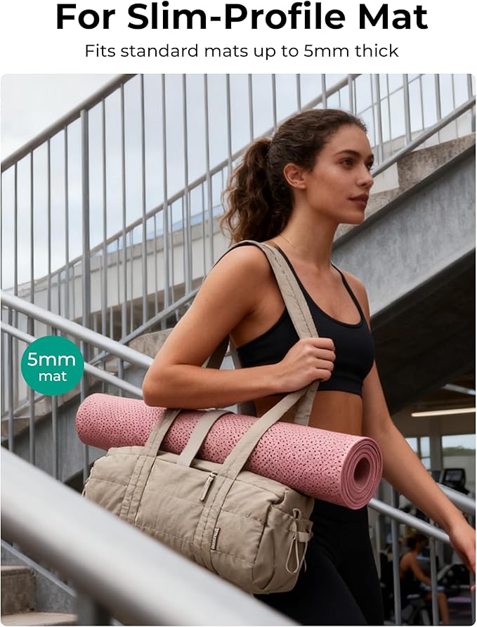 BAGSMART Reiki Gym Bag for Women, Mini/Medium Crossbody Bags for Women, 5L Dance Bag with Detachable Strap, 15L Yoga Mate Bag with Wet & Dry Pocket, Medium/Candy Pink