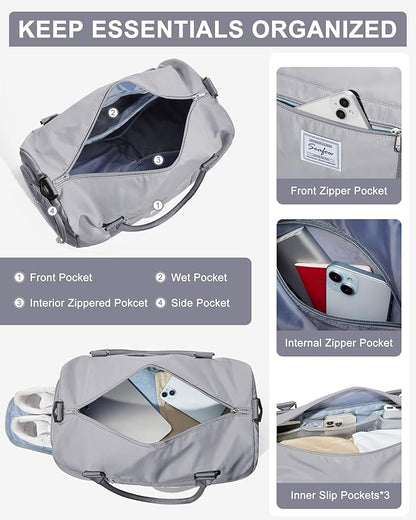 Gym Bag Womens,Travel Duffel Carry on Bag Sport Tote Bag Weekend Overnight Bag