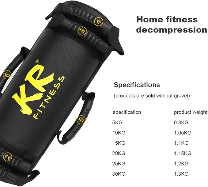 Jianyana 5-30 kg Sandbag Training Filled Weight Sand Power Bag, Weight-Adjustable Fitness Powerbag Sandbag, for Weightlifting, Running, Sports and Powerlifting
