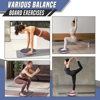 Wobble Balance Board with 15.5" No-Skid Surface for Core Trainer Physical Therapy, Home Office Exercise Balance Board for Woman & Man