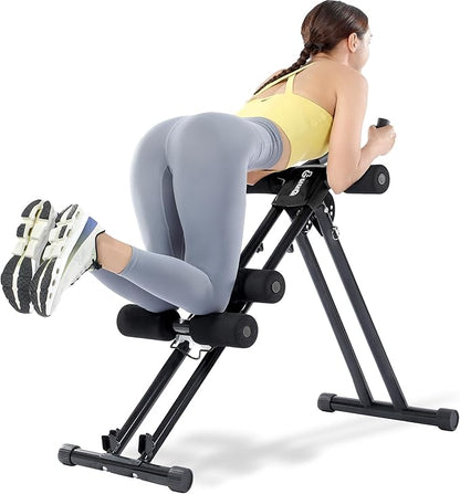 GuuG Ab Machine Ab Trainer Machine : Adjustable Ab Machine for Stomach Workout at Home Gym Ab Workout Foldable Core Strength Training Equipment Home Gym System