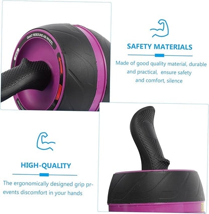 Ab Roller Wheel with Ergonomic Handles and Extra Mat Core Workout Fitness Wheel for Home Gym Suitable for Beginners and Advanced Abdominal Exercise