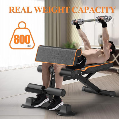 Adjustable Weight Bench multi-function Workout Bench for Home Gym,Foldable Incline Decline Benches for Full Body Workout 660LBS