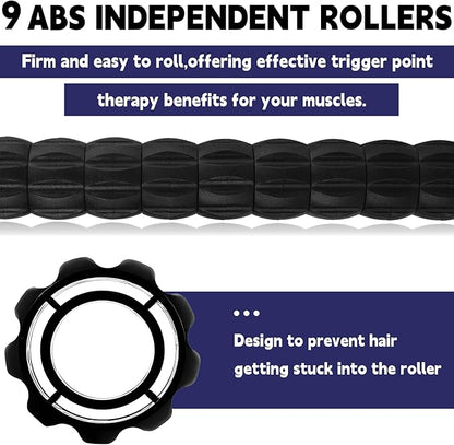 Massage Roller Stick,Muscle Roller Stick for Athletes,Liposuction Massage Roller for Lymphatic Drainage, for Relief Muscle Soreness, Trigger Points, Help Runner Legs, Back Recovery