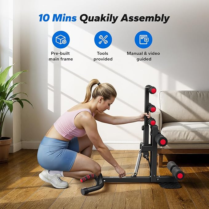 MERACH Deep Squat Machine for Women, Adjustable Glutes Trainer Machine, Core & Leg Exercise, Push Up Board Workout Equipment at Home Gym