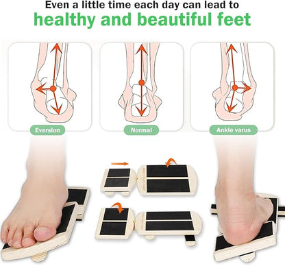 Ankle Balance Board - Adjustable Side Thrust Kick AxisBoard Non-Slip Design with Stability Bars for Foot Strength Training & Home Gym Workouts