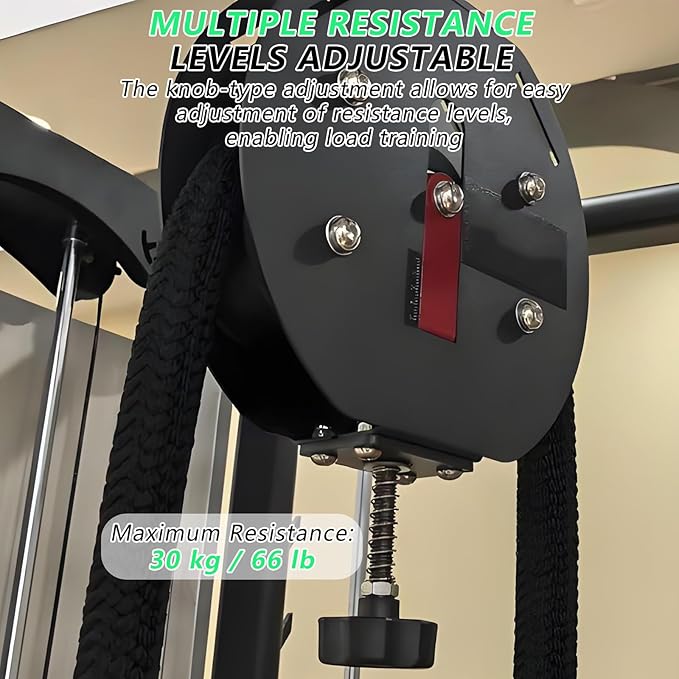 Endless Rope Trainer,Strength Training Endless Rope Pulley,Home Users Compact Suspension Trainer,for Full-Body Coordination Exercises Red