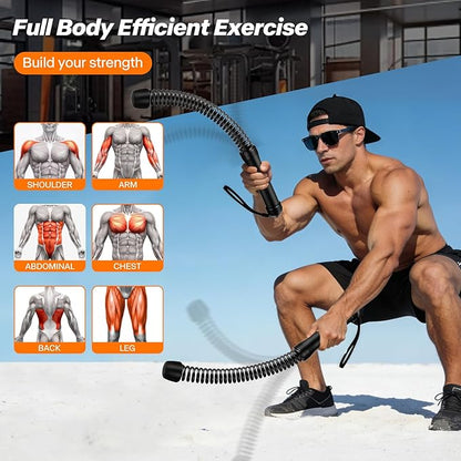 Ropeless Battle Ropes for Home Gym - Portable Cordless Training Rope Fitness Equipment for Men & Women, Weighted Workout Ropes for HIIT, Home and Travel Exercise Equipment