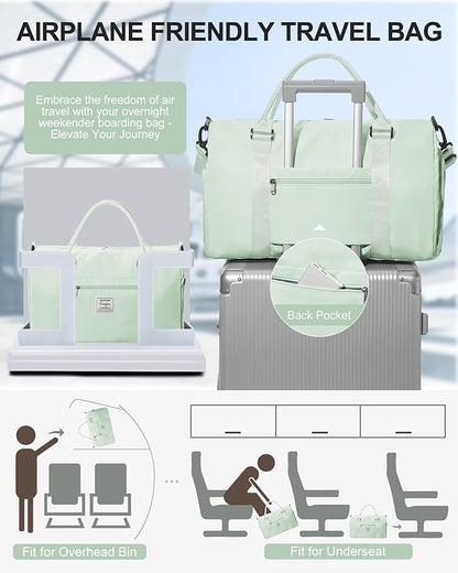 Gym Bag Womens,Travel Duffel Carry on Bag Sport Tote Bag Weekend Overnight Bag