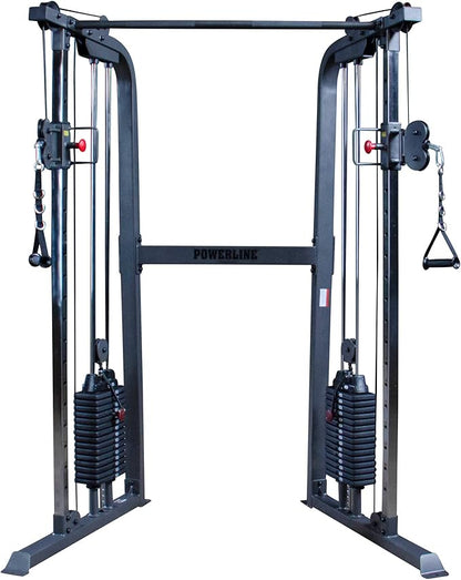 Body-Solid Powerline Cable Crossover Exercise Machine for Home & Commercial Gym, Functional Training Center with Dual Weights Stack for Cable Workout