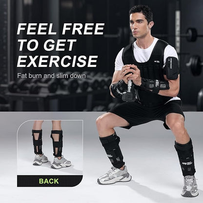 Ankle Wrist Weights 4lb/10lb/15lb/20lb/25lb/30lb BeatBoost Adjustable Leg Arm Weights for Men Walking Pilates Exercise Workout Gym Aerobics