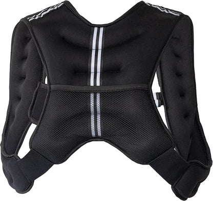 Roc Outdoors Weighted Vest W/ Rub-Free Technology for Woman and Men, 5lb/10lb/15lb/20lb/30lb Weight Vest with Reflective Stripe for Workout, Strength Training, Running, Walking, Fitness, Weight Training, Weight Loss, Weightlifting