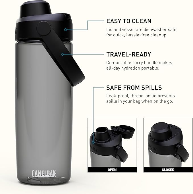CamelBak Thrive Chug Tritan Renew Water Bottle Charcoal, 20oz