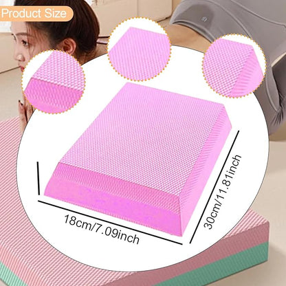 YIJU Balance Pad Balance Cushion Soft Waterproof Trapezoid Training Foam Mat Knee Pad for Home Gym Adults Meditation Travel Pilates