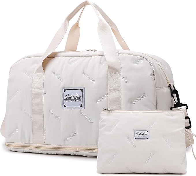 Travel Duffle Bag,Weekender Carry on Overnight Bags for Women Foldable Personal Item Bag Sport Gym Bag for Men with Wet Pocket Toiletry MakeupBag for Yoga Dance Trips Hospital