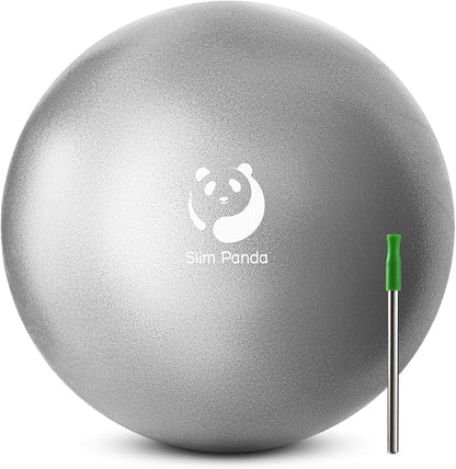 Slim Panda Pilates Ball, 9 Inch Small Exercise Ball, Anti Burst Mini Yoga Ball for Stability, Workout, Barre, Core Strength, Physical Therapy, Balance, Stretching