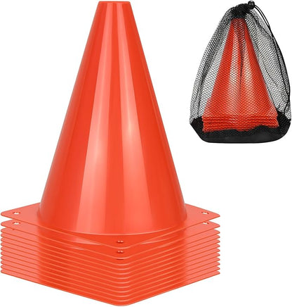 12/24/50pcs Soccer Cones, 7" Soccer Cones, Plastic Traffic Cones, Training Cones for Basketball Football Skating Drills Practice
