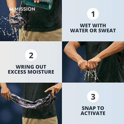 MISSION Original Cooling Towel - Soft, Durable Microfiber - Cools Up to 2 Hours - UPF 50 Sun Protection - Machine Washable