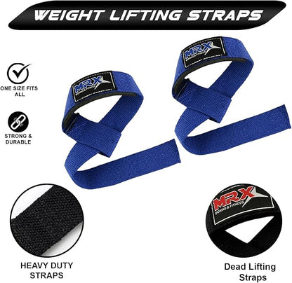 MRX Weight Lifting Bar Strap for Gym Workout Training Bodybuilding Deadlift Padded Straps Men/Women