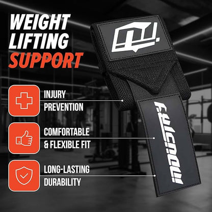 Industry Wrist Wraps - No Thumb Loop Lifting Straps - Wrist Straps For Men & Women. Gym, Crossfit, Power Lifting, Body Building, Weightlifting, Deadlift
