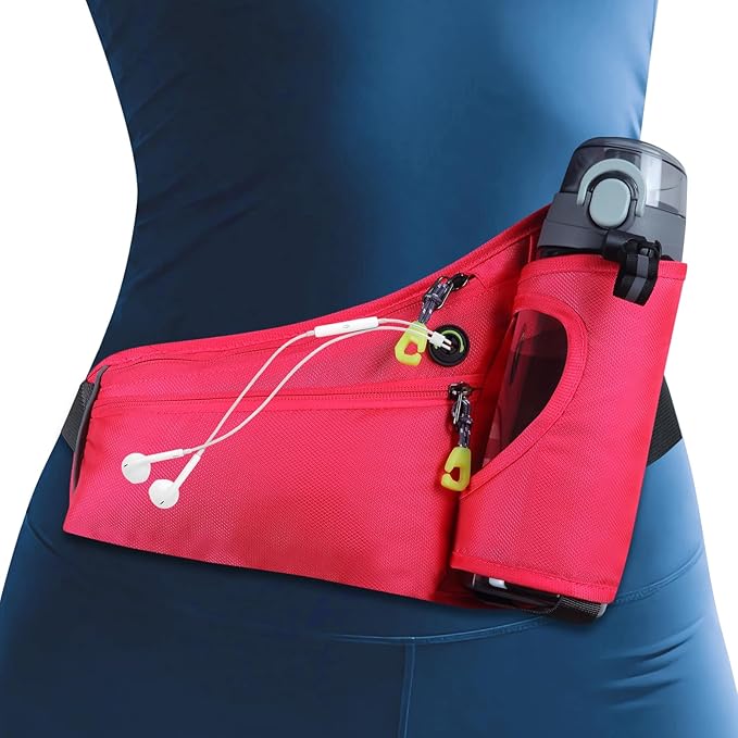 Hydration Belt,Running Water Bottle Belt for Women - Hydration Fanny Pack with Water Bottle Holder for Hiking, Walking, Gym | Lightweight Waist Pack for Running, Fitness, Marathon Essentials