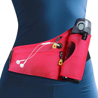 Hydration Belt,Running Water Bottle Belt for Women - Hydration Fanny Pack with Water Bottle Holder for Hiking, Walking, Gym | Lightweight Waist Pack for Running, Fitness, Marathon Essentials