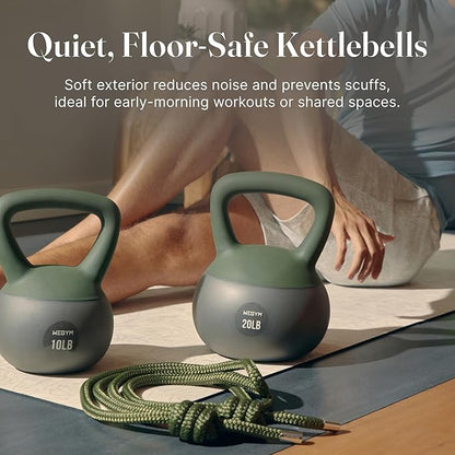 WeGym Soft Kettlebells with Cushioned Impact-Resistant Base and Anti-Slip, Wide-Grip Handle for Home Workouts, Weightlifting, and Full Body Strength Training