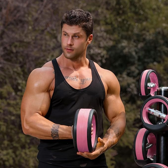 Dumbbell Weight Plates –Dual Purpose Ergonomic Fitness Equipment, Multifunctional Design for Strength Training, Full Body Workouts and Home Gym