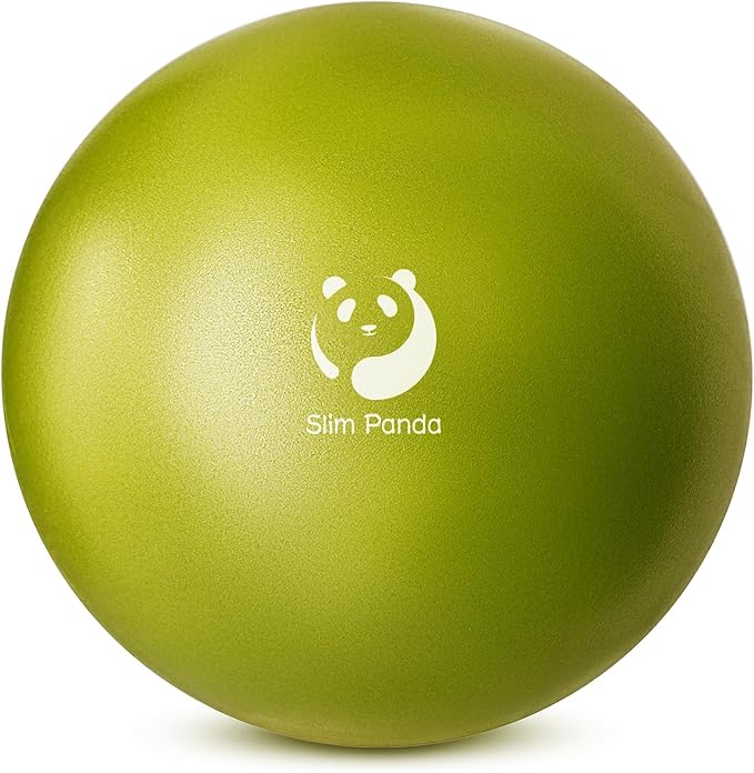Slim Panda Pilates Ball, 9 Inch Small Exercise Ball, Anti Burst Mini Yoga Ball for Stability, Workout, Barre, Core Strength, Physical Therapy, Balance, Stretching