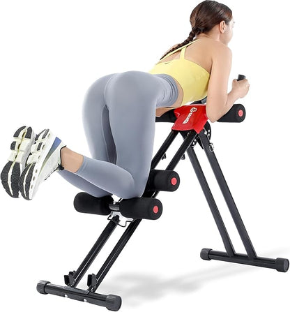GuuG Ab Machine Ab Trainer Machine : Adjustable Ab Machine for Stomach Workout at Home Gym Ab Workout Foldable Core Strength Training Equipment Home Gym System