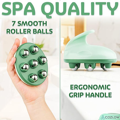 COZLOW Lymphatic Massager - Handheld Drainage Roller Massage Tool to Help Support Lymph System Care by Promoting Circulation, which May Decrease Appearance of Cellulite