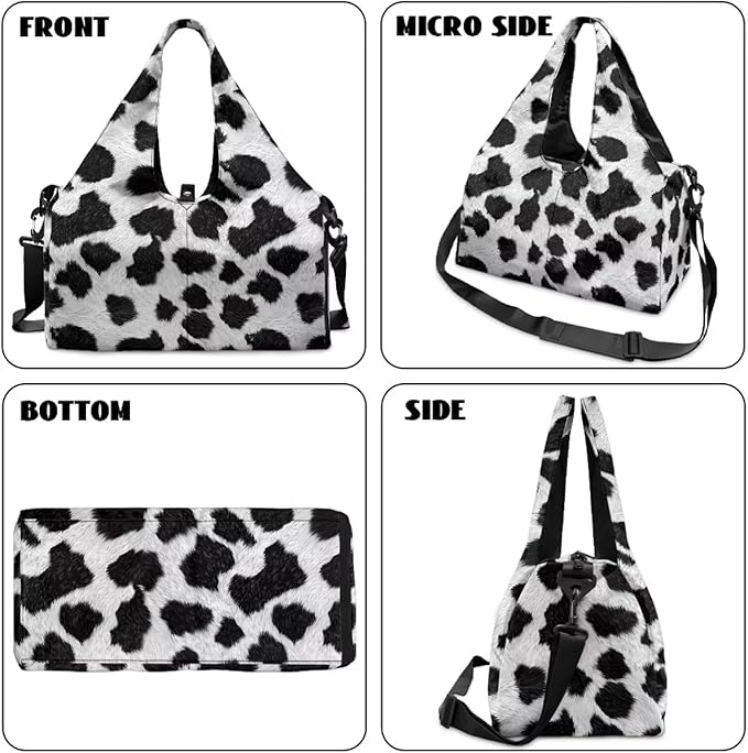 Gym Bag with Yoga Mat Holder Large Tote Bag With Multi Pockets for Women Men Dry Wet Separated Pocket Carryall Yoga Tote Bag for Pilates Travel Workout Office
