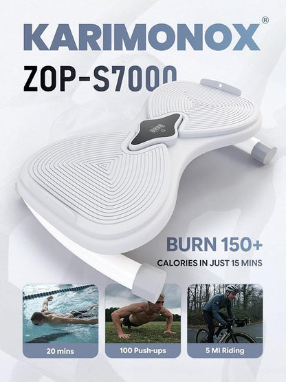 Waist Twister Machine with Rechargeable Battery, LED Counter, Ab Twister Board for Belly Fat Loss and Core Workout, 300 lbs Capacity, Silent Spin, Anti Slip, Home Gym Equipment for Women/Men