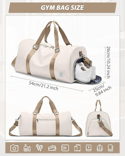 Gym Bag Womens,Travel Duffel Carry on Bag Sport Tote Bag Weekend Overnight Bag