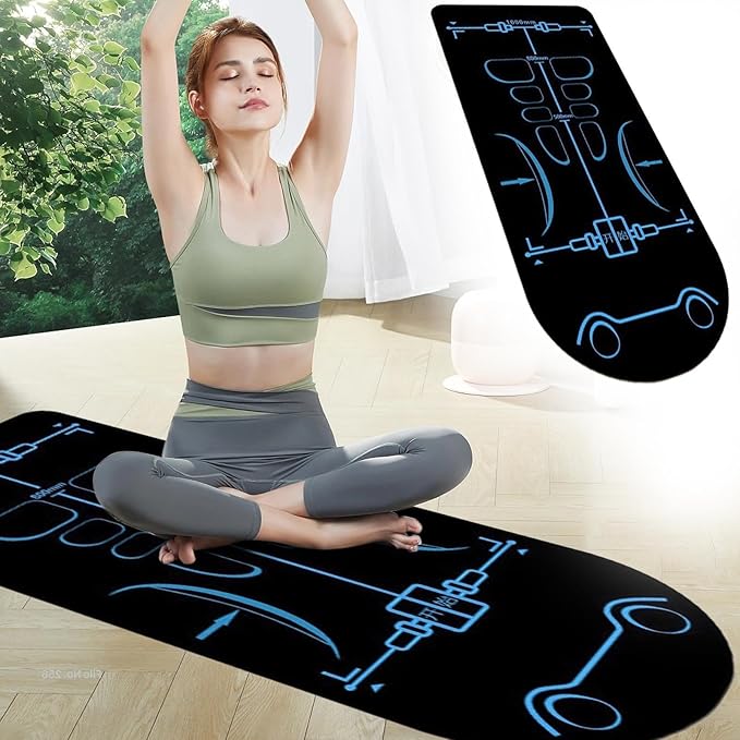 Exercise Equipment Mat - Extra Long Yoga Mat Non-Slip 5.25x2.3ft | Men And Women Exercising Mat, Sound Insulation Knee Joint Protector Pad For Ab Roller Wheel And Workout Accessories