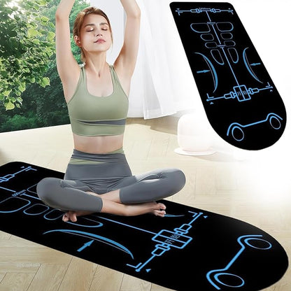 Exercise Equipment Mat - Extra Long Yoga Mat Non-Slip 5.25x2.3ft | Men And Women Exercising Mat, Sound Insulation Knee Joint Protector Pad For Ab Roller Wheel And Workout Accessories