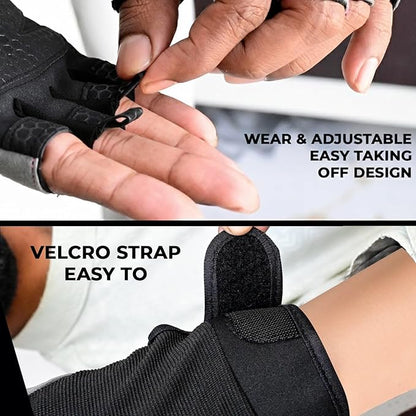 Breathable Gym Gloves for Men & Women–Lightweight,Non-Slip Workout Gloves with Full Palm Protection, Wrist Support,Ventilated Mesh for Weightlifting,Crossfit,Fitness Training & Cycling