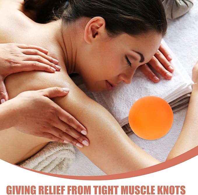 2pcs Solid Silicone Massage Ball Set for Myofascial Release Deep Tissue Therapy and Mobility for Yoga Physical Therapy and Muscle Recovery