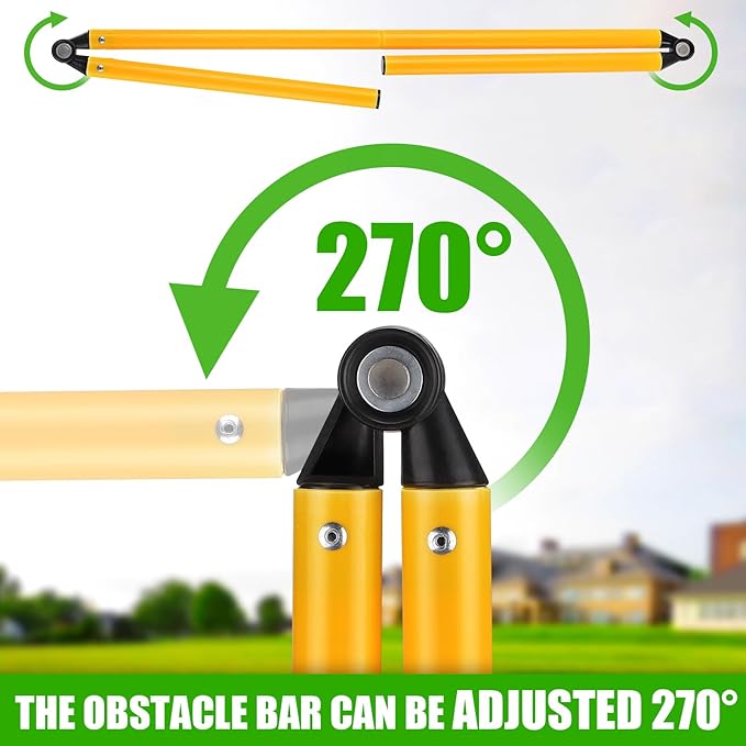 6PCS 5.4FT Agility Poles, Multifunctional Soccer Poles for Training, Adjustable Foldable into Speed Ladder Agility Hurdles, Plug-and-play Portable 3 in 1 Football Training Equipment for Adult Youth